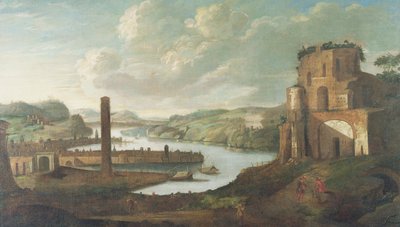 Port Scene by Christian Georg Schutz